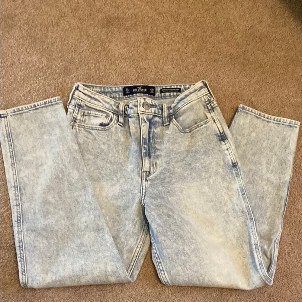 Hollister Blue Straight Jeans Vintage Wash